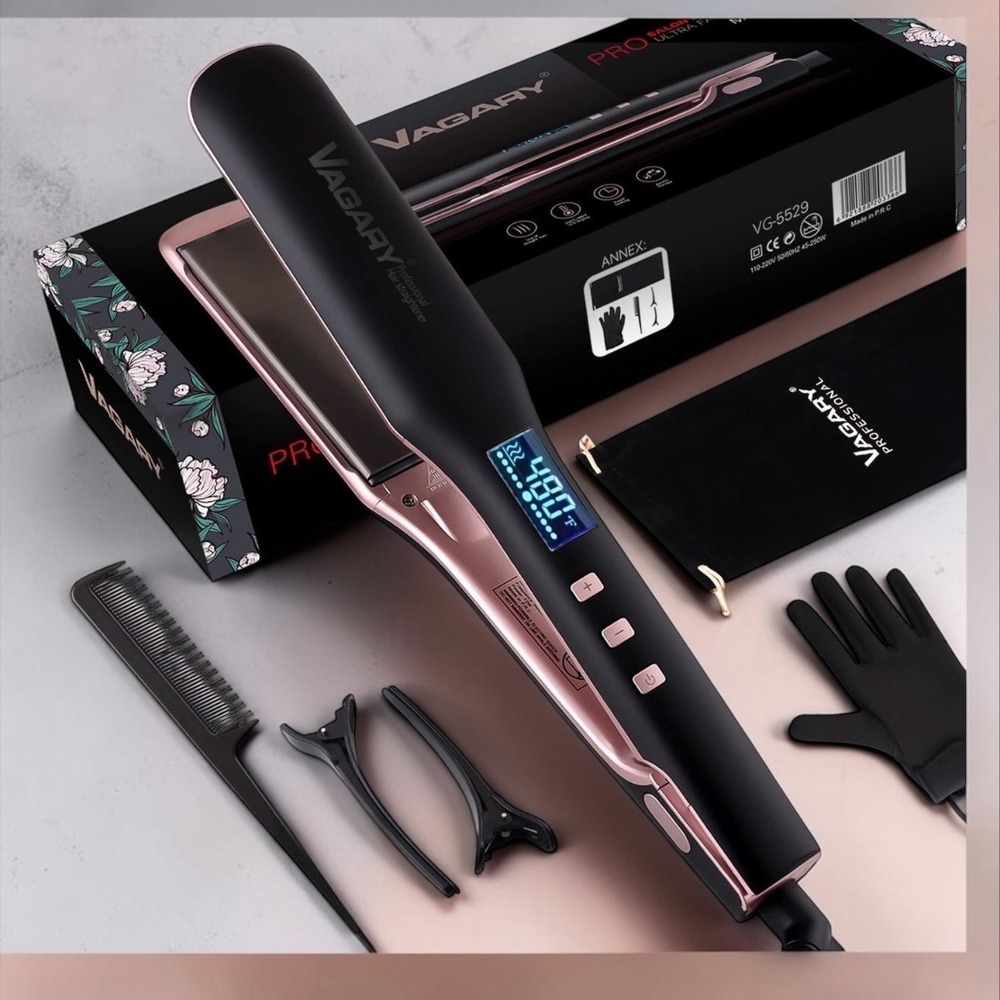 Vagary - Pro Salon Hair Straightener Titanium Flat Iron 480F - NEW IN BOX!
